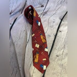 Lands’ End Golf Club Golf Ball 100% Silk Men's Novelty‎ Necktie Size Men’s Long